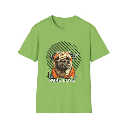 Pure Love Pug T-Shirt - Unisex Softstyle Tee