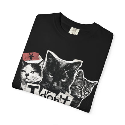 I Don’t Trust People Cat T-Shirt — Grunge Graphic Tee for Cat Lovers