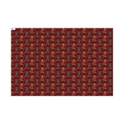 Nutcracker Pattern Gift Wrap Paper — Festive Red Holiday Wrapping for Christmas Gifts