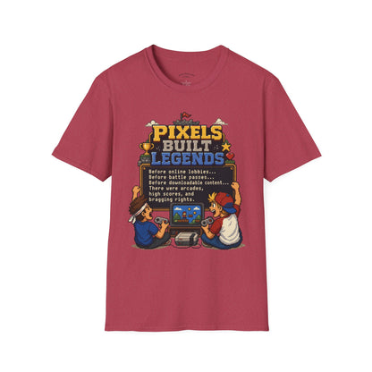 Pixels Built Legends T‑Shirt — Retro Gaming Nostalgia Tee