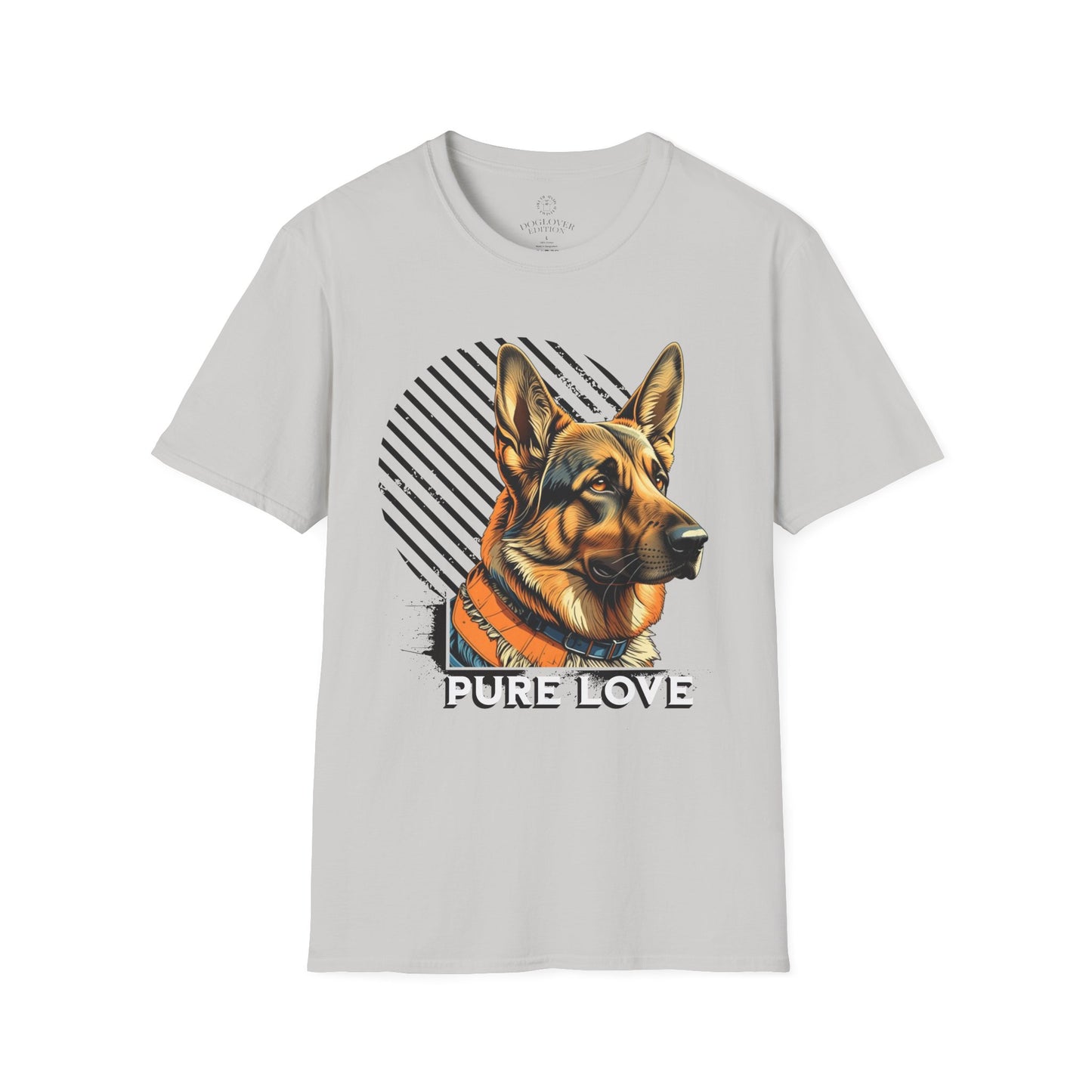 German Shepherd Pure Love Unisex Softstyle T-Shirt .dog