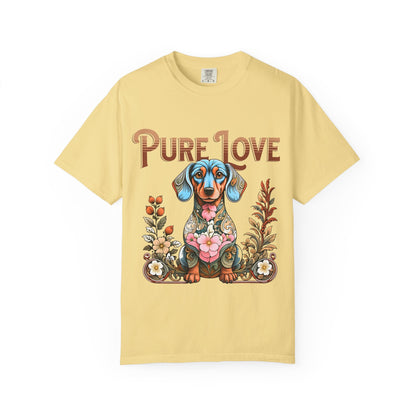 Cute Dachshund 'Pure Love' Unisex T-shirt - Perfect for Dog Lovers
