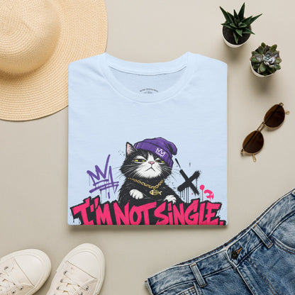 T‑Shirt — “I’m Not Single: I’m in a Toxic Relationship with a Cat” Graphic Tee