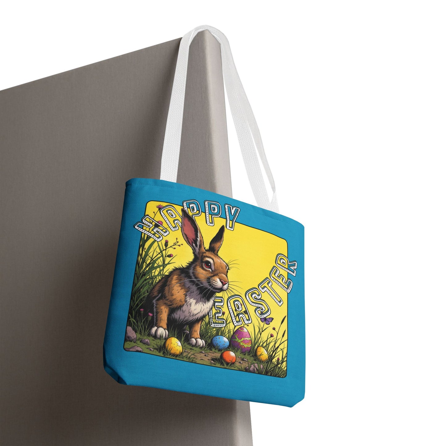 Happy Easter Tote Bag - Vibrant Bunny Design for Spring Celebrations, Easter bunny