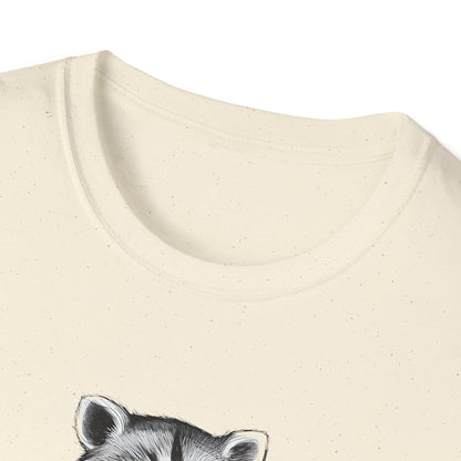 Raccoon Illustration T-Shirt — 'Yeah, right...' Cute Sarcastic Graphic Tee