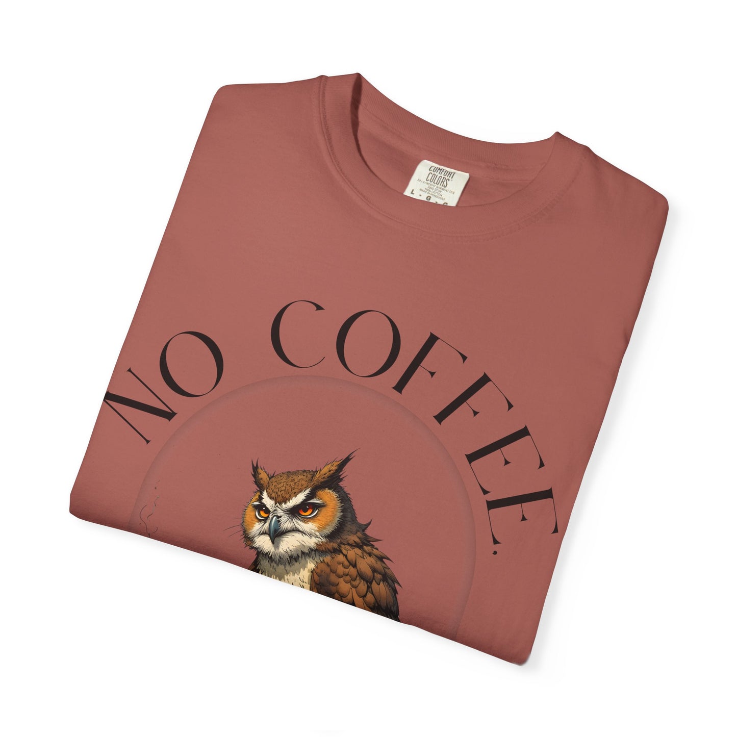 No Coffee No Talkie T-Shirt — Funny Owl Coffee Tee