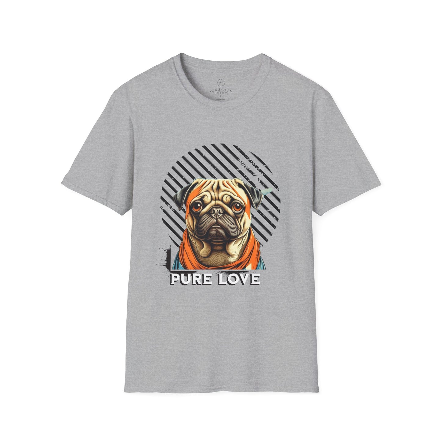 Pure Love Pug T-Shirt - Unisex Softstyle Tee