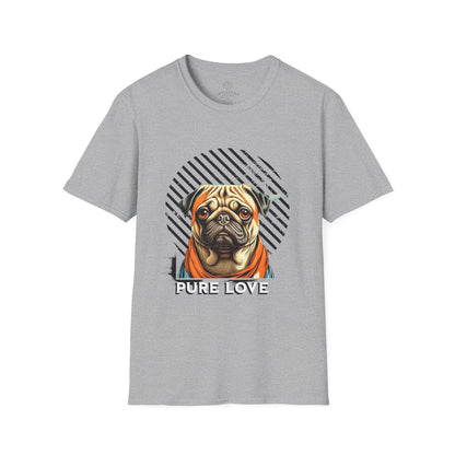 Pure Love Pug T-Shirt - Unisex Softstyle Tee