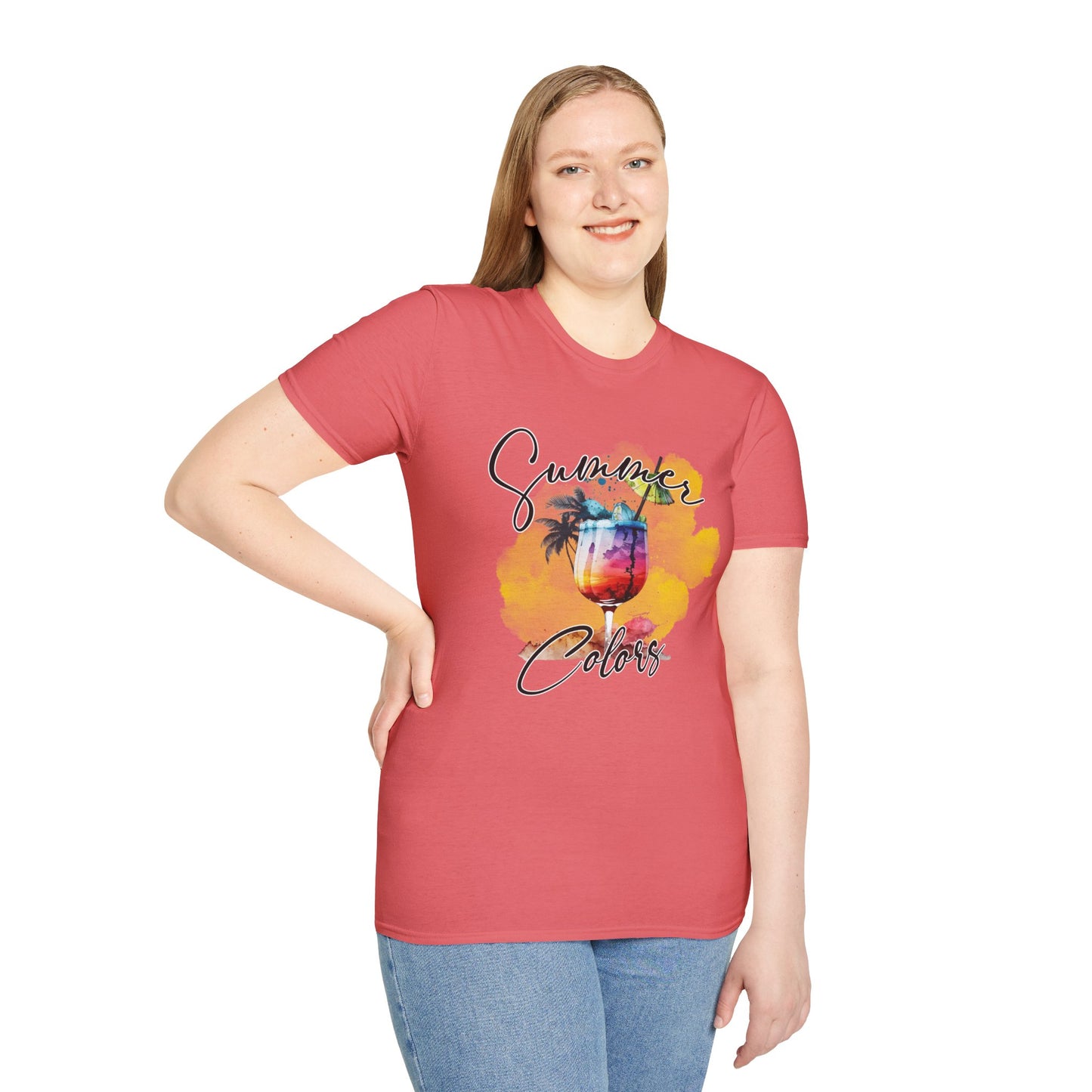 Summer Colors T-Shirt, Unisex Tee for Beach Days, Vacation Style, Summer Outing, Travel Shirt, Gift for Him/Her