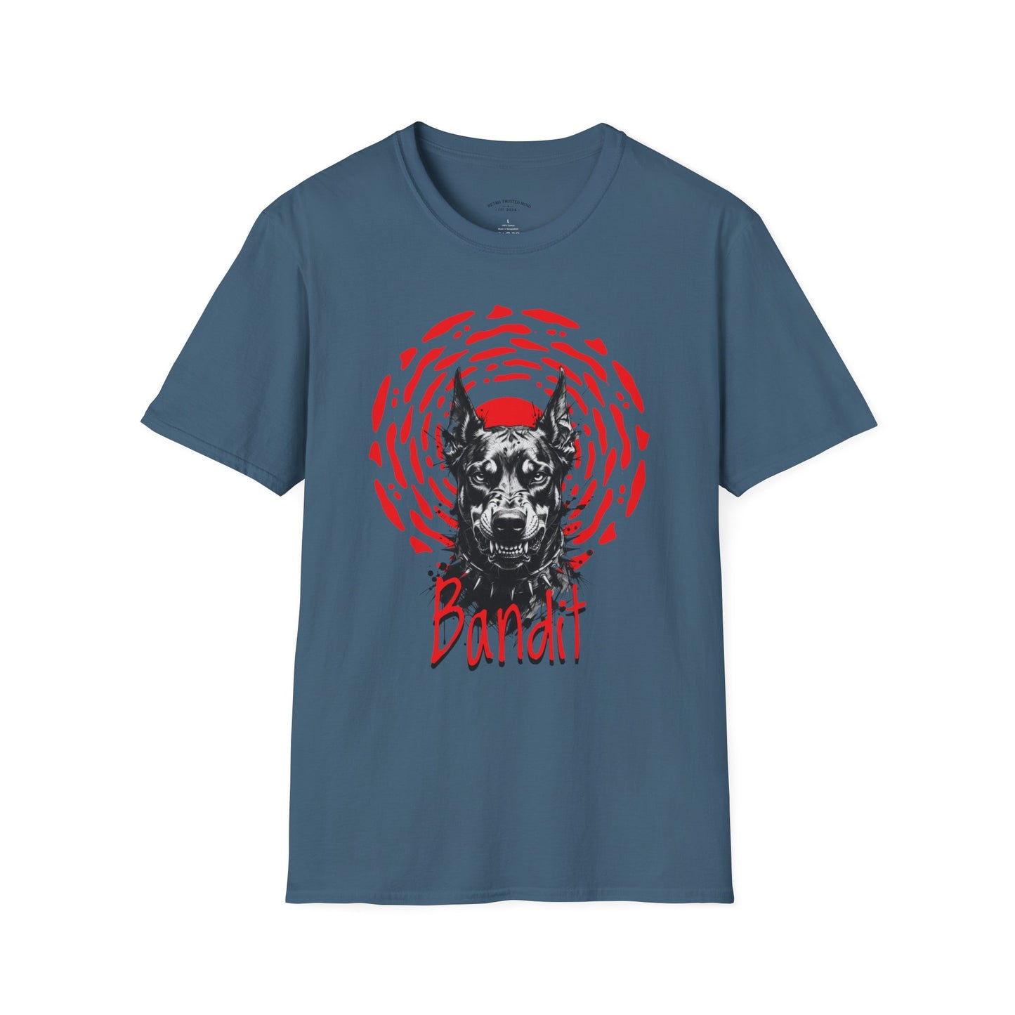 Doberman Graphic T-Shirt — Red Halo 'Bandit' Design