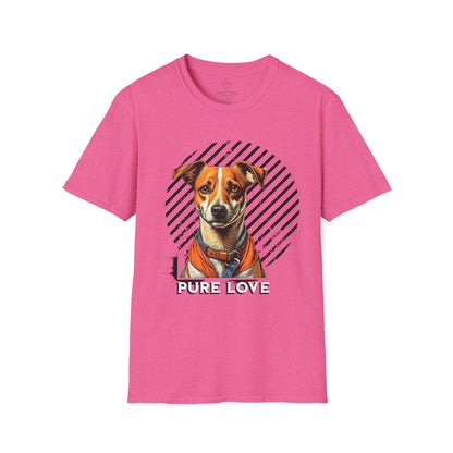 Pure Love Dog Unisex T-Shirt - Softstyle Cotton Tee for Animal Lovers