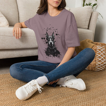 Doberman Ink Splatter T-Shirt