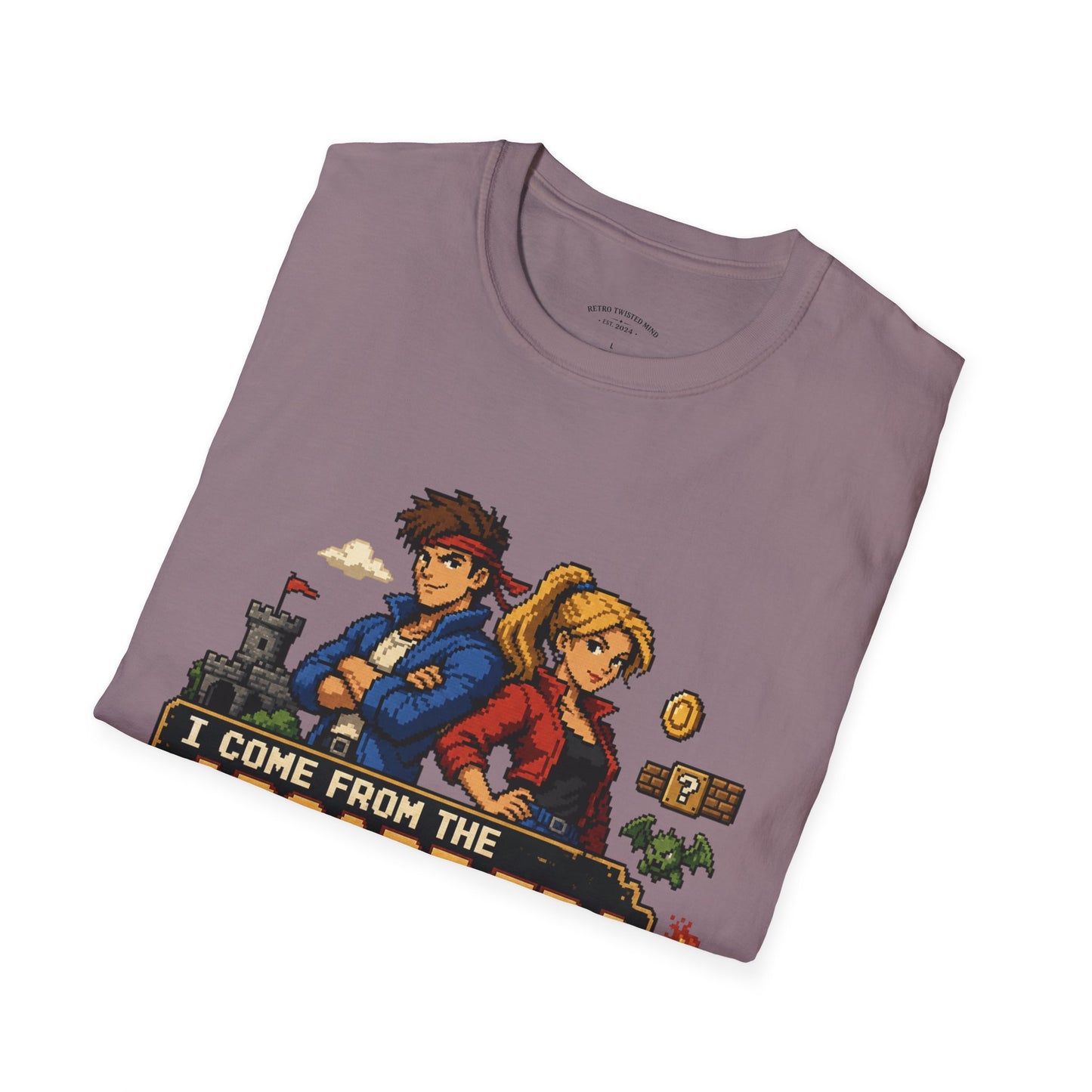 Retro Arcade Era T-Shirt — Pixel RPG Game Tribute
