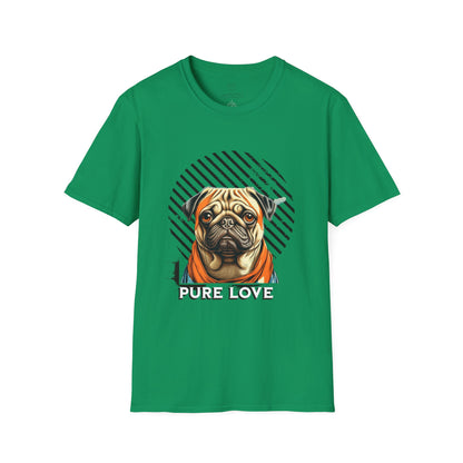 Pure Love Pug T-Shirt - Unisex Softstyle Tee