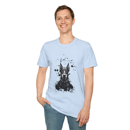 Doberman Ink Splatter T-Shirt