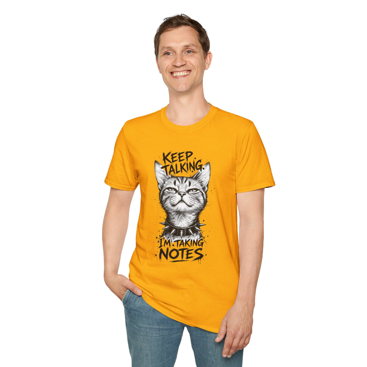Keep Talking I'm Taking Notes Cat T‑Shirt