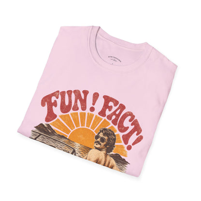 Retro 'FUN! FACT!' Surf Tee — Vintage Sunset Beach Graphic T-Shirt