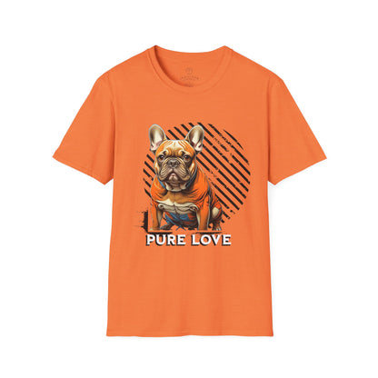 Pure Love French Bulldog Unisex Softstyle T-Shirt