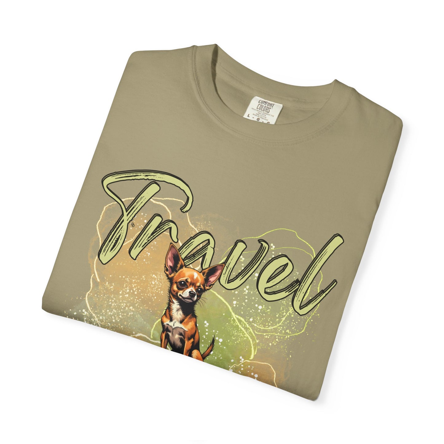 Travel Time Unisex Garment-Dyed T-Shirt - Cute Dog Design for Animal Lovers