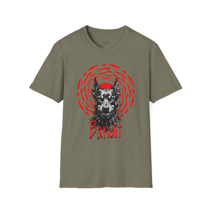 Doberman Graphic T-Shirt — Red Halo 'Bandit' Design