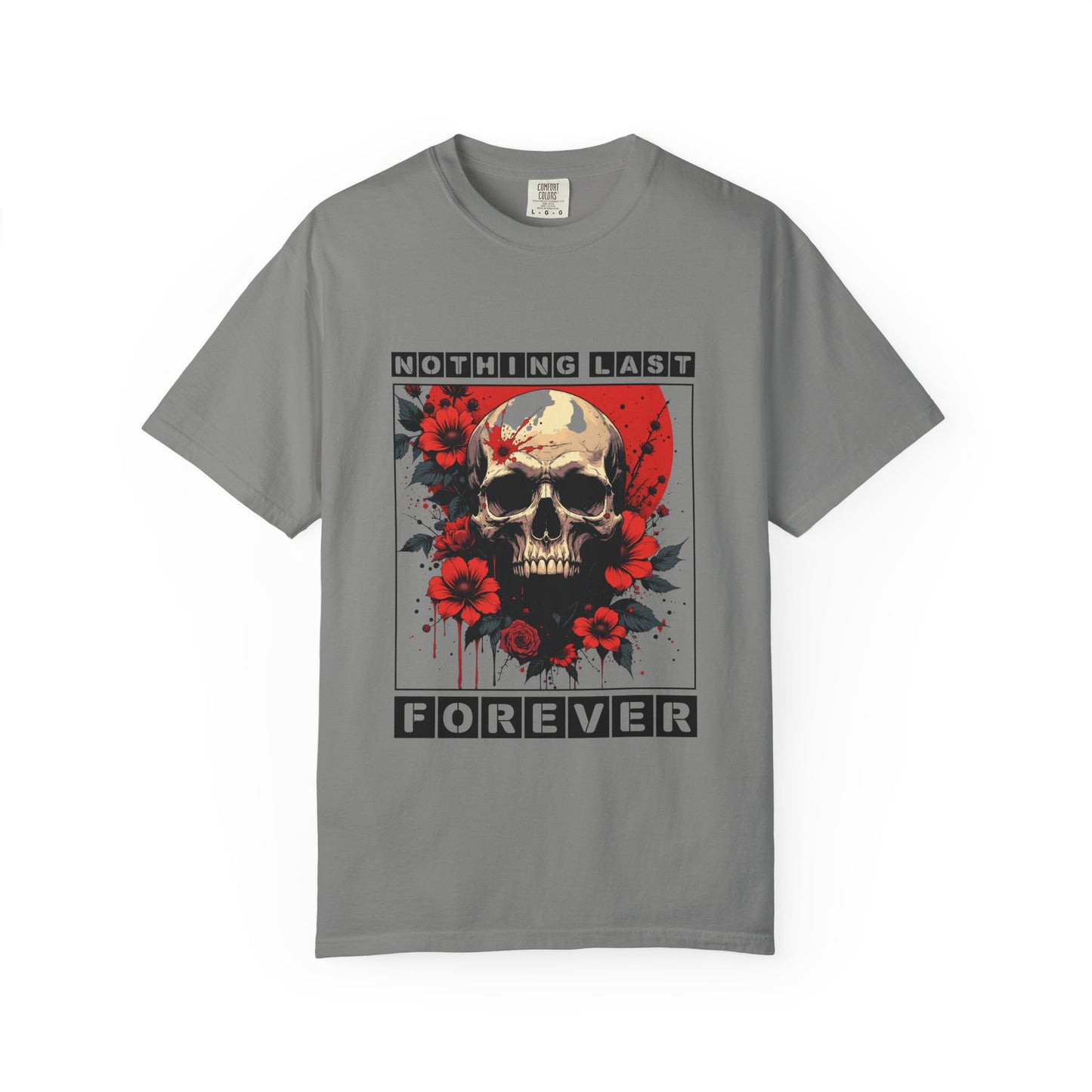 Edgy Skull Graphic T-Shirt - Unique Casual Wear, Unisex Streetwear, Gift for Music Lovers, Halloween Costume, Forever Quote Tee