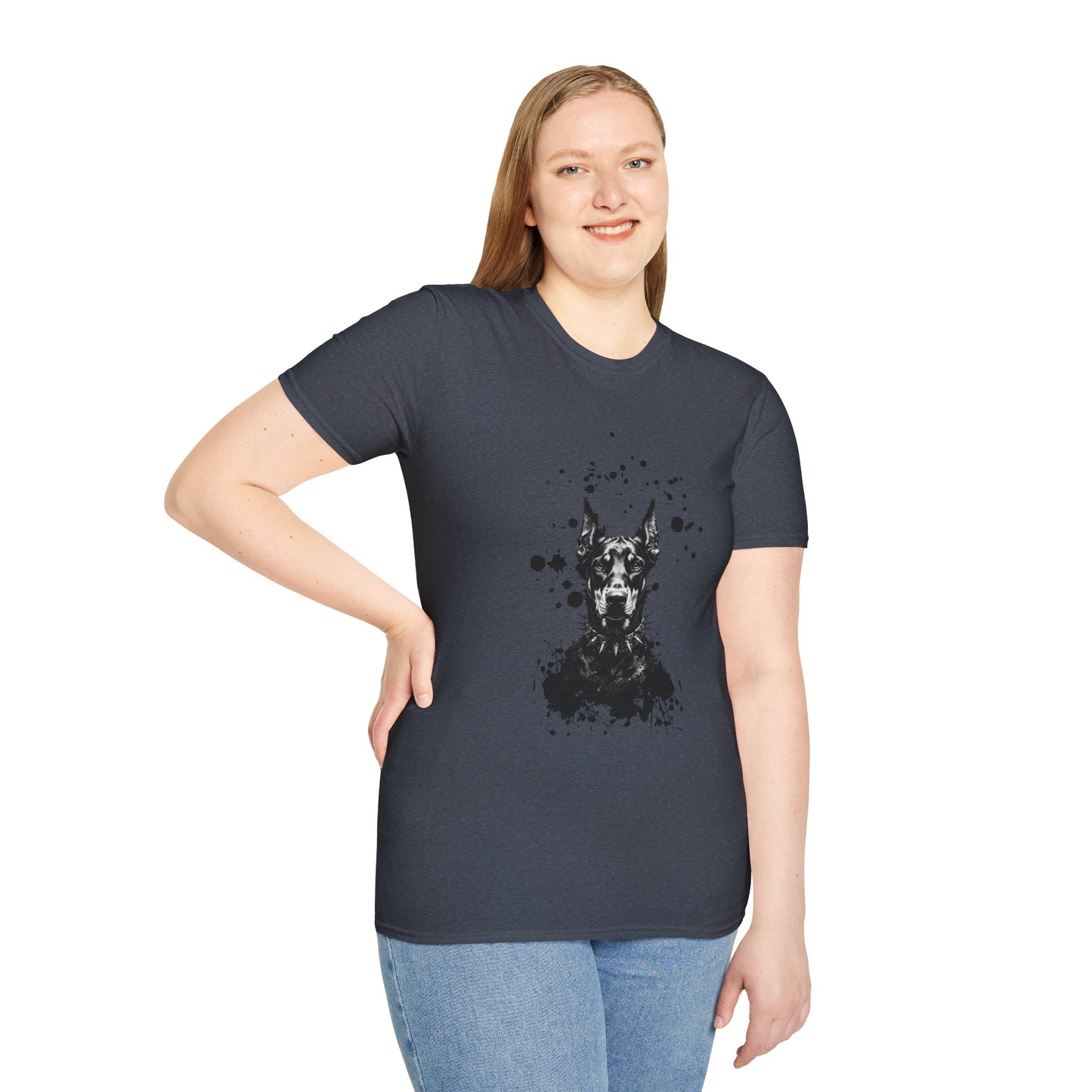 Doberman Ink Splatter T-Shirt