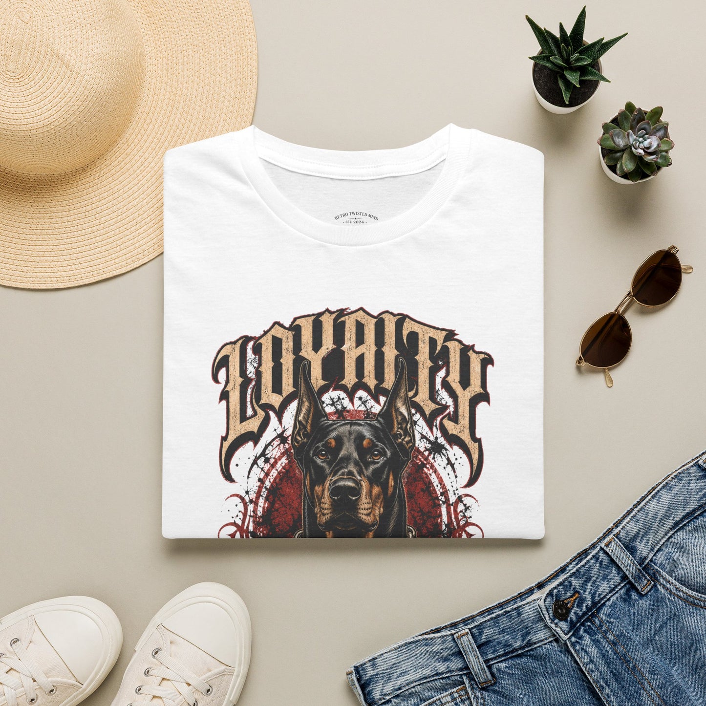T-Shirt — Loyalty Over Everything Doberman Graphic Tee