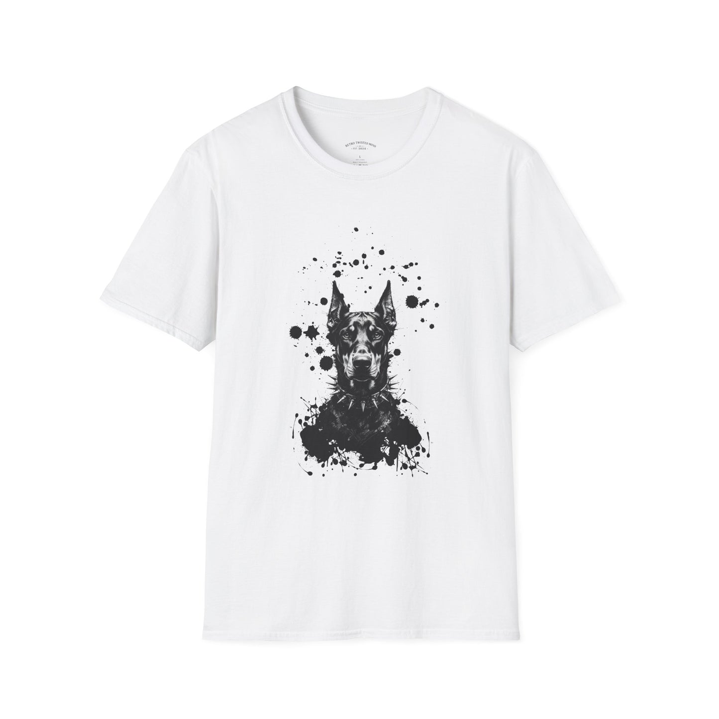 Doberman Ink Splatter T-Shirt