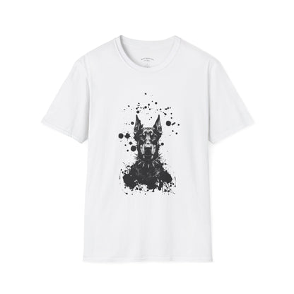 Doberman Ink Splatter T-Shirt