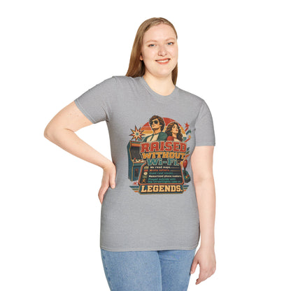 Raised Without Wi‑Fi T-Shirt — Retro 'Legends' Vintage Graphic Tee