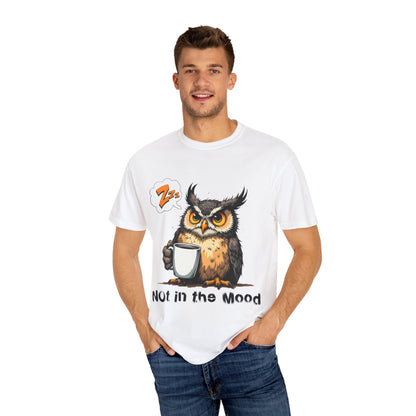 Not In The Mood Owl T-Shirt — Funny Sleepy Owl Coffee Tee