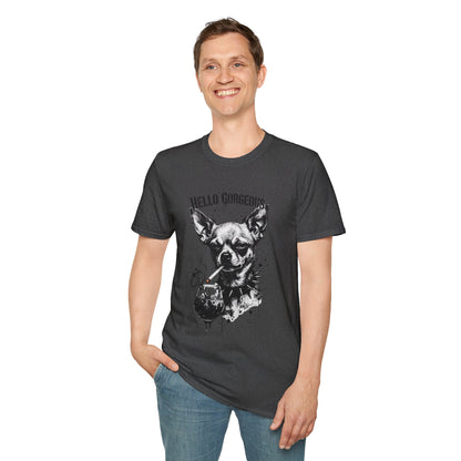 Chihuahua 'Hello Gorgeous' Tee - Cute Dog Graphic T-Shirt