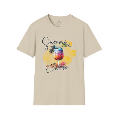 Summer Colors T-Shirt, Unisex Tee for Beach Days, Vacation Style, Summer Outing, Travel Shirt, Gift for Him/Her
