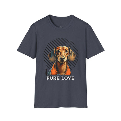 Pure Love Dachshund Unisex Softstyle T-Shirt - Perfect for Dog Lovers