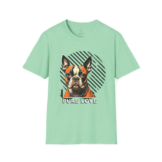 Pure Love French Bulldog T-Shirt | Unisex Softstyle Tee for Dog Lovers