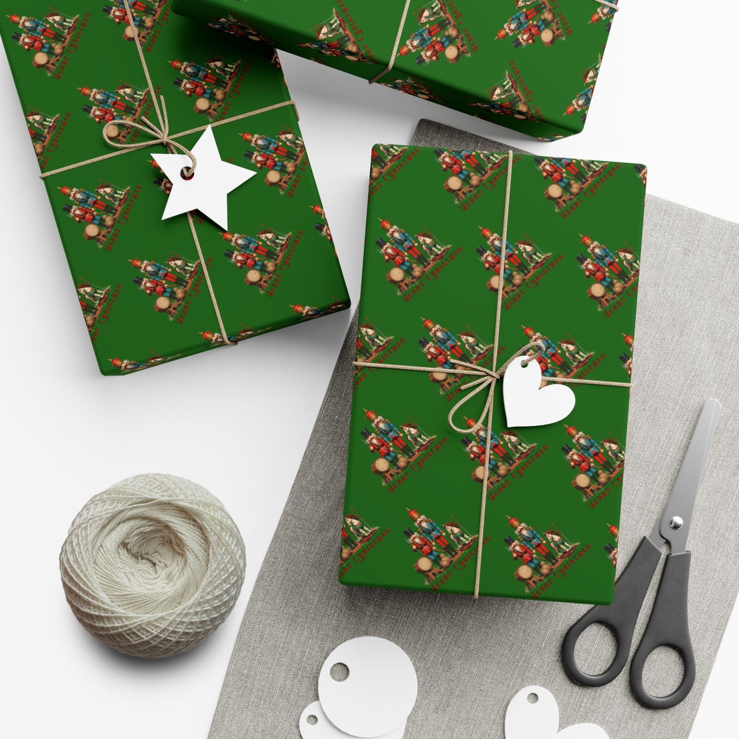 Christmas Tree Pattern Gift Wrap Paper – Festive Green Holiday Wrapping Sheets