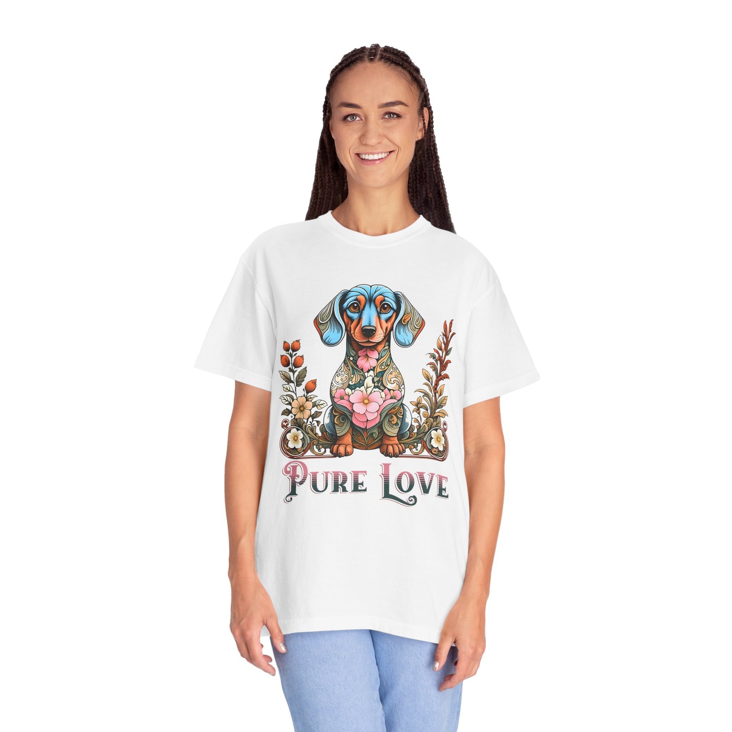 Pure Love Unisex Dog T-Shirt | Colorful Pet Lover Tee