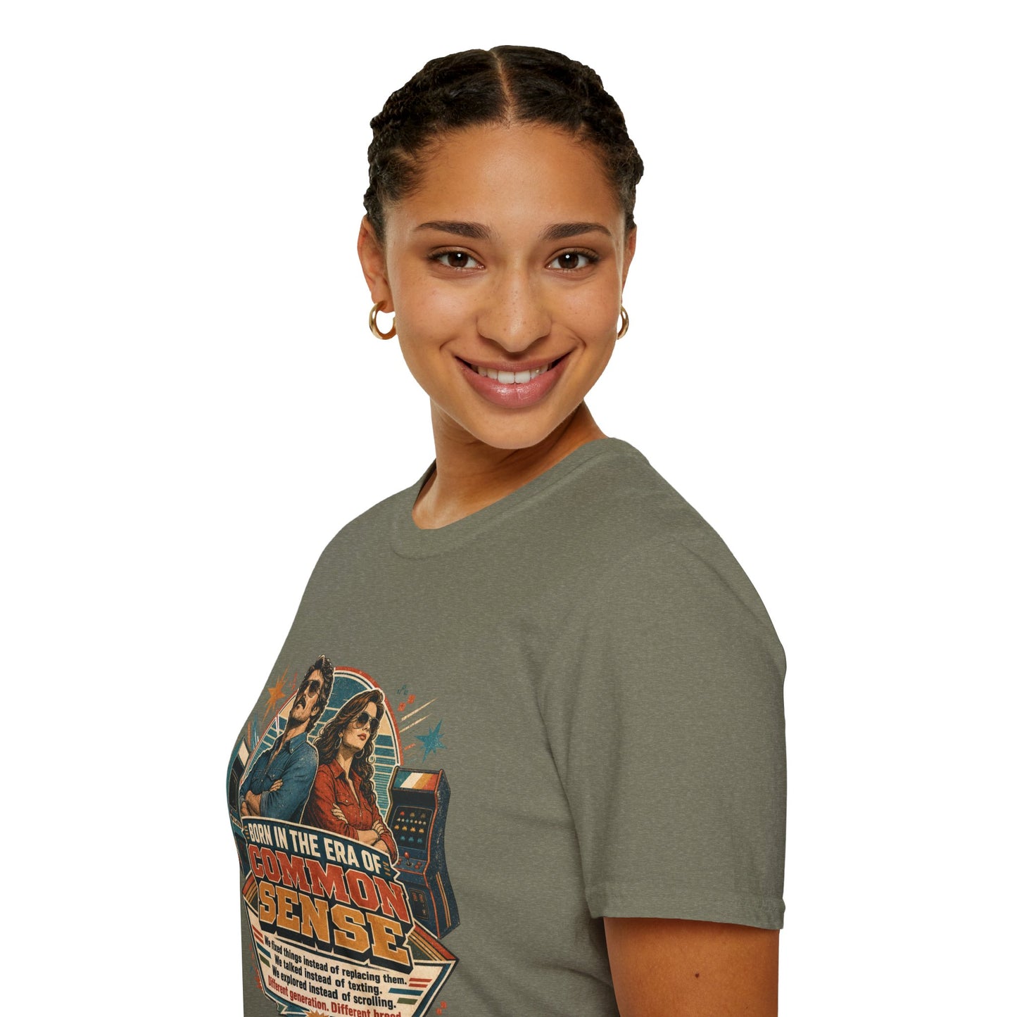 Born in the Era of Common Sense T-Shirt — Retro 70s Vintage Political Graphic Tee