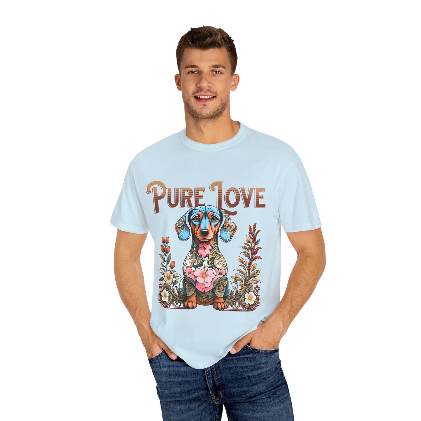 Cute Dachshund 'Pure Love' Unisex T-shirt - Perfect for Dog Lovers