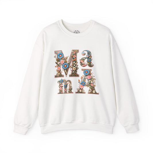 Unisex Heavy Blend™ Crewneck Sweatshirt,mother day gift, mama ,flower
