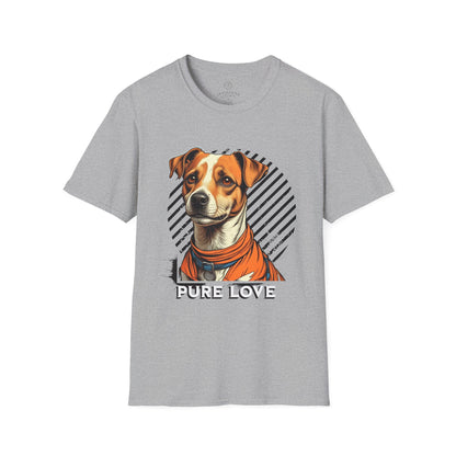 Pure Love Dog Graphic T-Shirt, Unisex Tee for Pet Lovers, Cute Canine Shirt, Gift for Dog Owners, Animal Rescue Apparel