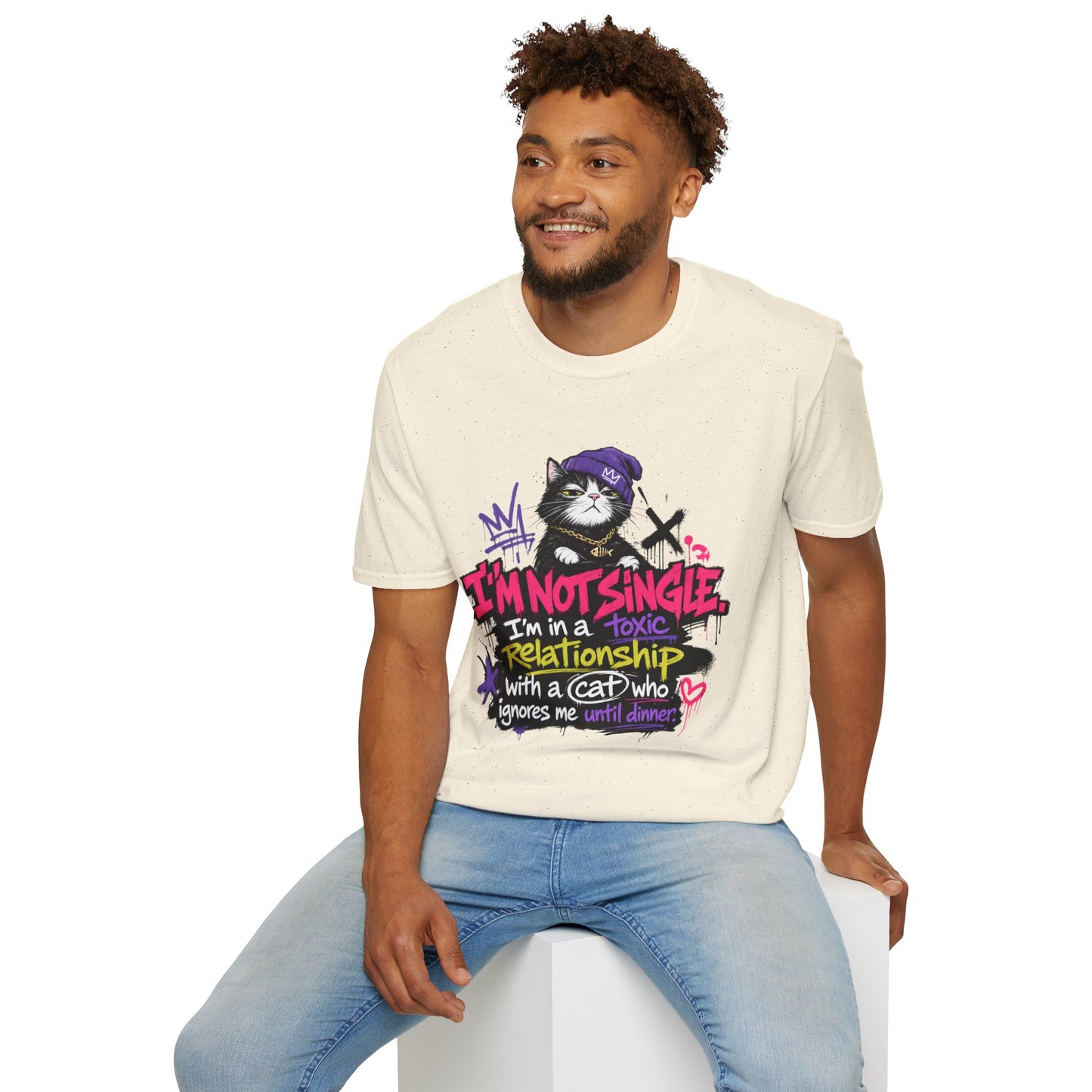 T‑Shirt — “I’m Not Single: I’m in a Toxic Relationship with a Cat” Graphic Tee