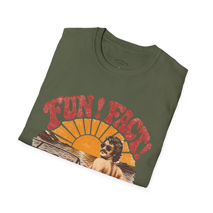 Retro 'FUN! FACT!' Surf Tee — Vintage Sunset Beach Graphic T-Shirt