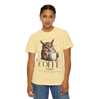 Coffee First Owl T-Shirt