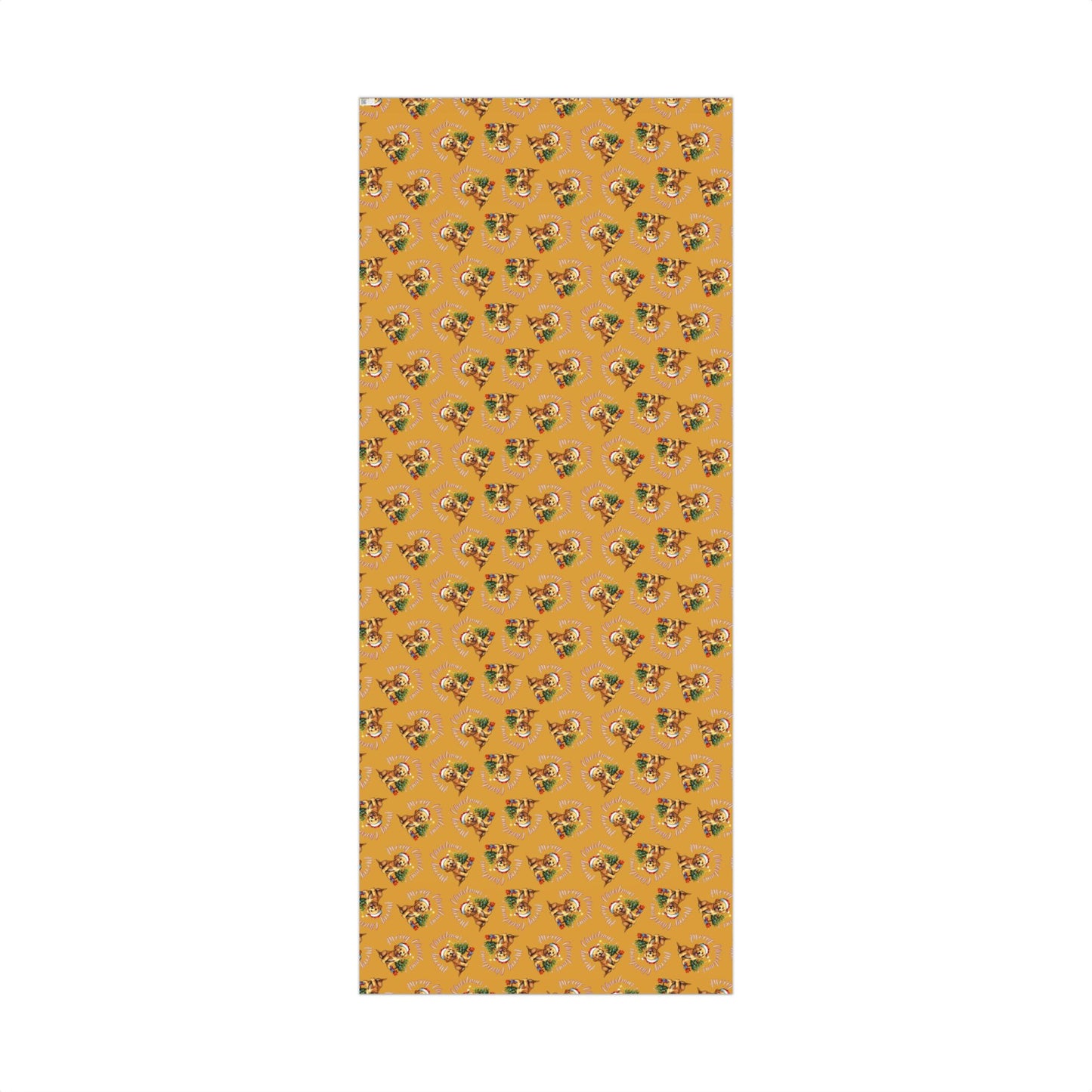 Christmas Puppy Gift Wrap Paper — Cute Holiday Dog Pattern Wrapping Sheets