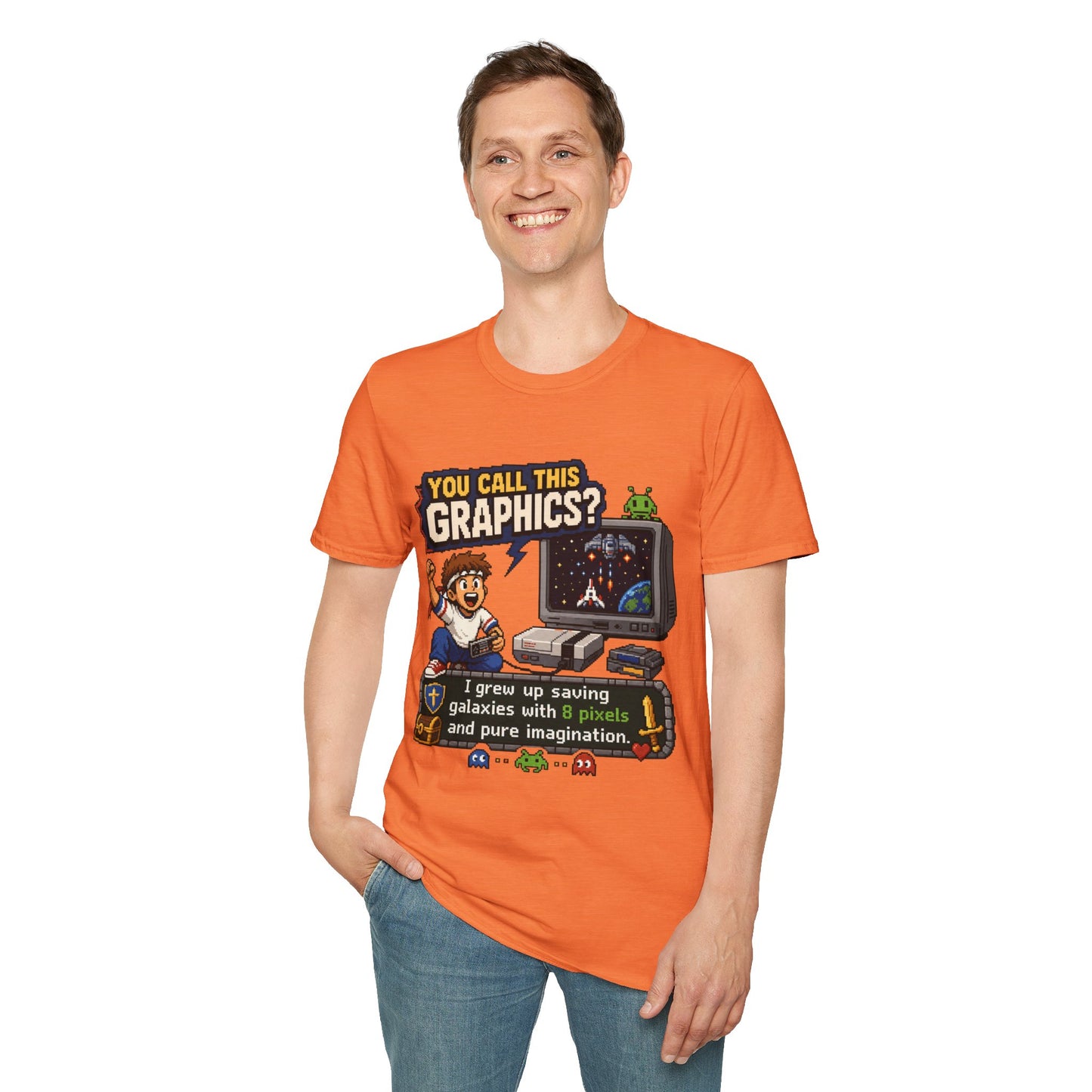 T-Shirt — "You Call This Graphics?" Retro Gamer Vintage Video Game Tee