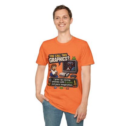 T-Shirt — "You Call This Graphics?" Retro Gamer Vintage Video Game Tee