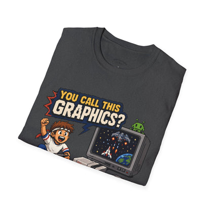 T-Shirt — "You Call This Graphics?" Retro Gamer Vintage Video Game Tee