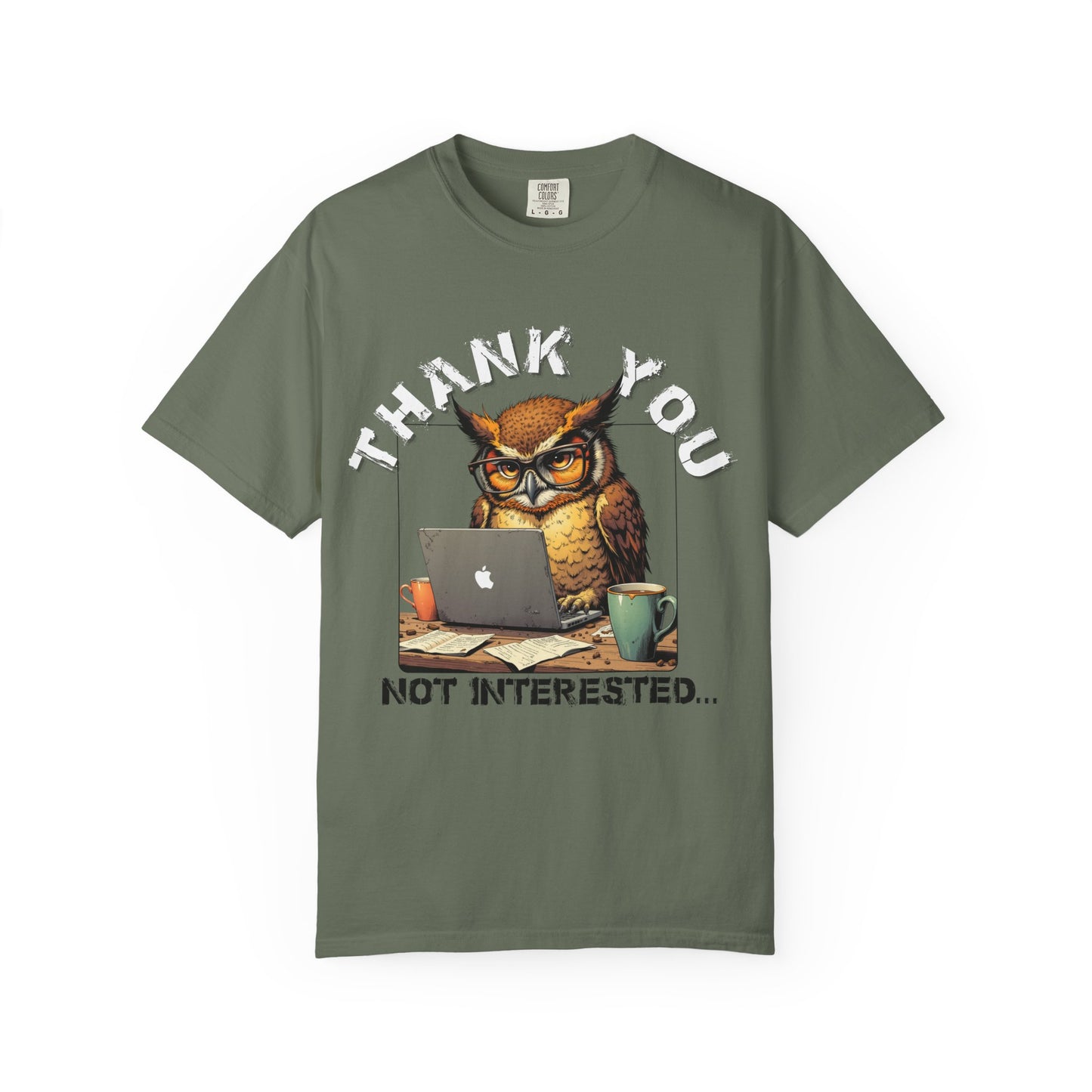Owl 'Thank You, Not Interested' Graphic T-Shirt