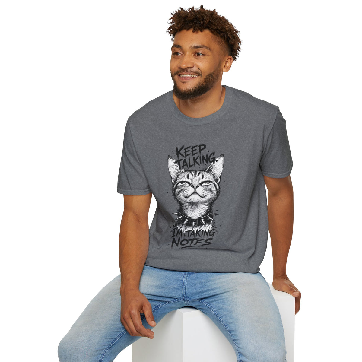 Keep Talking I'm Taking Notes Cat T‑Shirt
